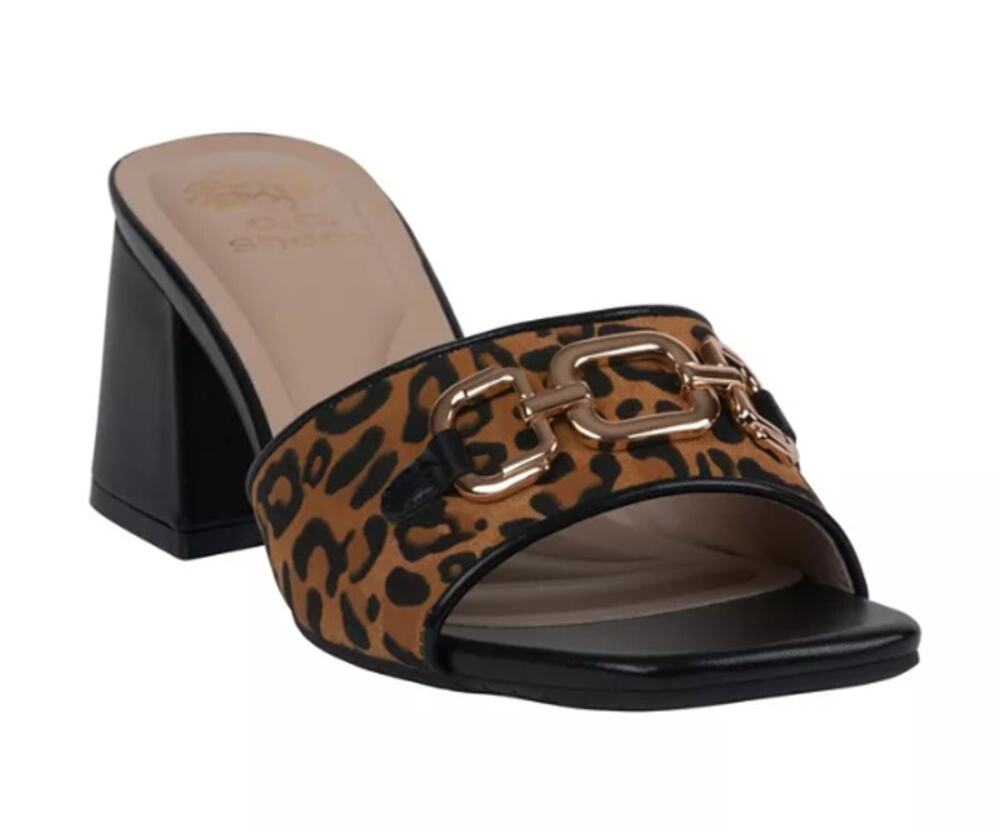 G.C. Shoes Shoes Womens Size 6.5 Brown Leopard Wanda Block Heel Sandals Box